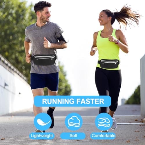 AOOSU Running Belt, Bum Bag Lightweight and Waterproof Travel Money Belt Adjustable Workout Fanny Pack, Sports Fanny Bags with Reflective Strips for Women Men for Gym, Riding, Jogging, Climbing — view 6