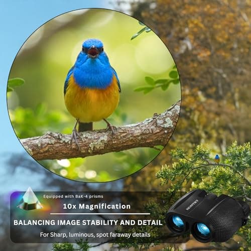 Hontry 10x25 Compact Binoculars for Adults and Kids Bird Watching — view 3