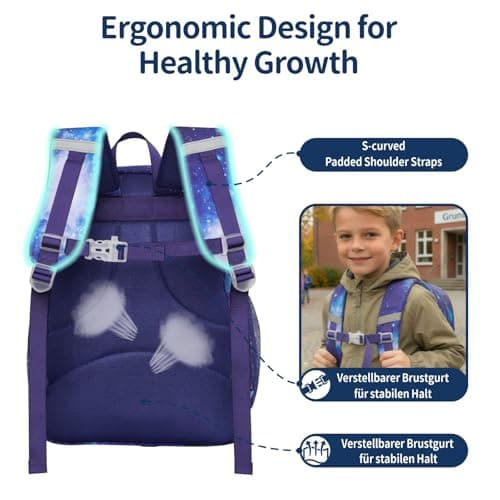 Bagseri School Bag for Boys 8-12 Years - Rucksack for Primary School — view 3