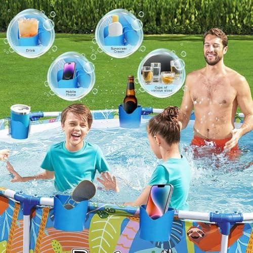 Pool Cup Holders - Spill-Proof Ground Mount | 4 Pack — view 4