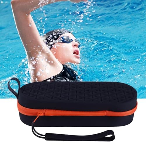 Kixolazr Swimming Goggles Case | Snow Goggles Case - with Drain Hole Zipper Holder Protection Portable Storage Waterproof for Women Men Daily Ski Diving Pool — view 6