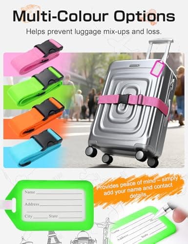 Luggage Straps, Adjustable Suitcase Straps, 2m x 5cm — view 5