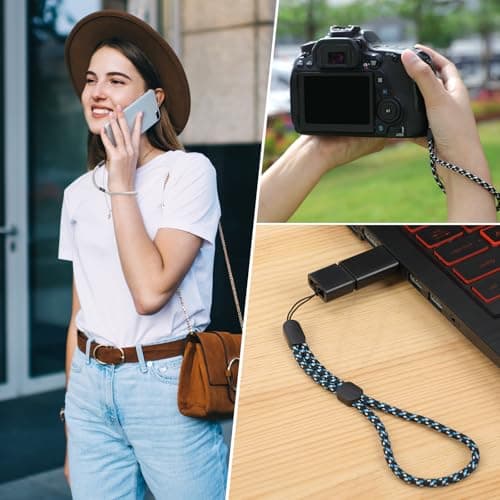 FgofhFu 6PCS Adjustable Wrist Strap Hand Lanyard with Movable Button for Cellphone,Phone,Camera,GoPro, PSP, Flashlight,Keys, Keychains, USB Flash Drives and More Device, Multi-Color — view 3