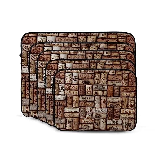Wine Cork Printed Laptop Sleeve Case 10 Inch - Protective Laptop Cover Bag Shockproof Notebook Computer Bag For Men And Women — view 2