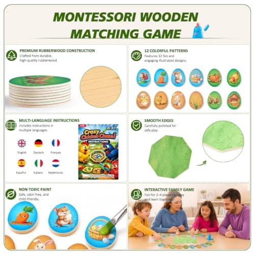 Greek Science Wooden Memory Matching Game for Kids, Montessori Board Game — view 3