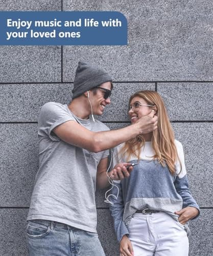 JYmusic Earphones，In-Ear Headphones 3.5mm Jack Wired Earbuds Noise Isolating Headset With Microphone Lightweight Wired with iPhone iPadPro Samsung Huawei Android MP3 Tablets Laptops and More device — view 6