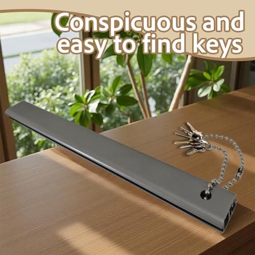 AFLUXE Commercial Grade Heavy-Duty Long Keychain with Large Engraved Tag Aluminum Key Holder for Public Restrooms, Hotels, Stainless Steel, 6.7" — view 2
