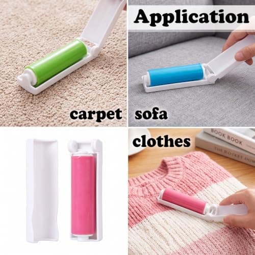 Kaaeiccr Lint Roller, 3 Pack Mini Reusable Pet Hair Remover For Clothes — view 5