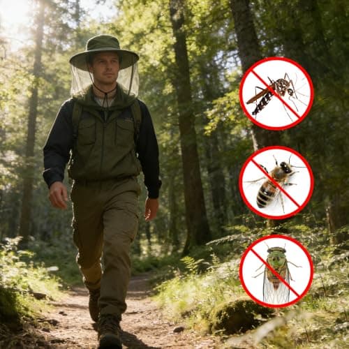 Gobiufy 6 Pcs Mosquito Head Net Midge Nets for Head Set — view 5