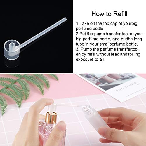Honoson 12 Packs Perfume Dispenser Pump Perfume Refill Cosmetic Dispenser Pump Transfer Tool for Travel Refillable Spray Bottle — view 6