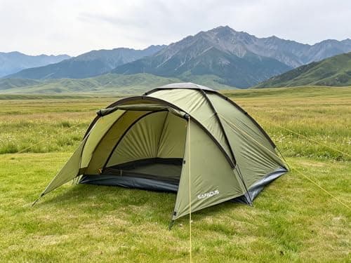 SAFACUS 3-4 Man Camping Tent - Windproof 4 person Dome Tent Lightweight PU4000mm, Waterproof Family tent, Compact, Quick Setup, Outdoors, Backpacking, Trekking — view 6
