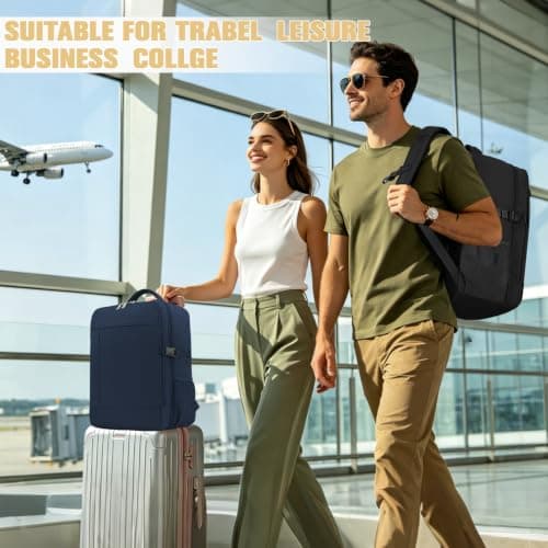 Lossga for Easyjet Cabin Bags Flight Bag with USB Charging Port, Dark Blue, 30L US, Travel — view 2