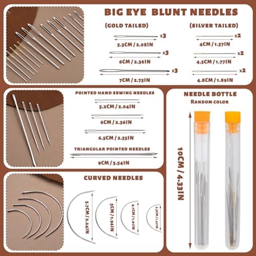 BUOKKON 39 Pcs Leather Sewing Kit Leather Repair Kit — view 4