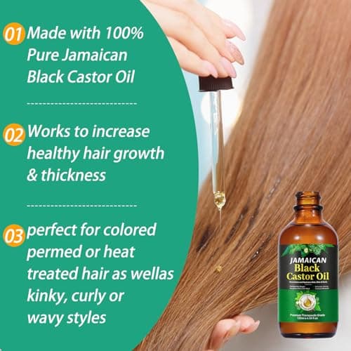 Jamaican Black Castor Oil 120ml – Moisturising Hair & Scalp Oil for Dry Hair, Eyebrows, Eyelashes & Skin Care, Pure Black Castor Oil for Daily Beauty Routine — view 4