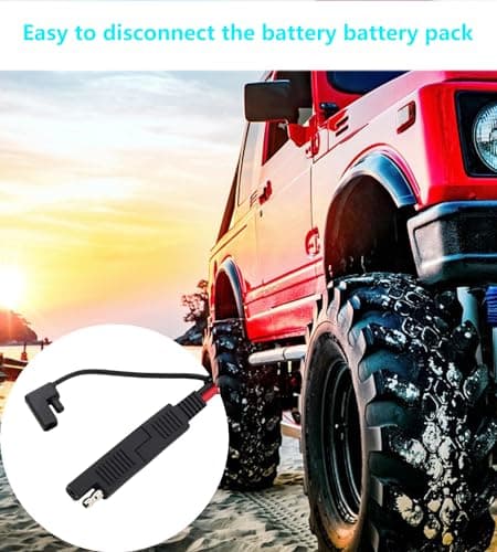 LANMINGLEL 18AWG SAE Extension Cable With Quick Connector Disconnect Plug Wire and Polarity Reverse Adapter for Solar Panel, Automotive, RV, Motorcycle, Cars, Tractor - 6.56FT — view 6