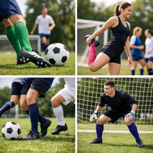 1STLY FITNESS Adults Knee High Football Rugby Hockey Socks - 1 Pair Green — view 2