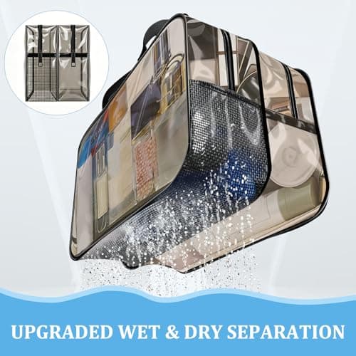 Funnasting Clear Toiletry Bag, Waterproof PVC Travel Wash Bag — view 2