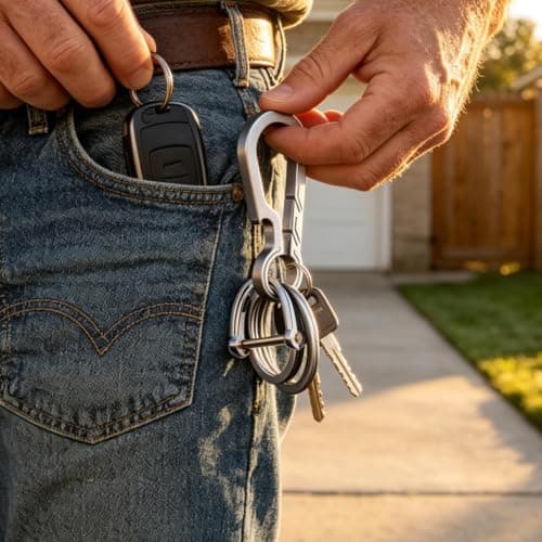 Keychain with Keyring Drinks Opener Heavy-Duty Organizer — view 3