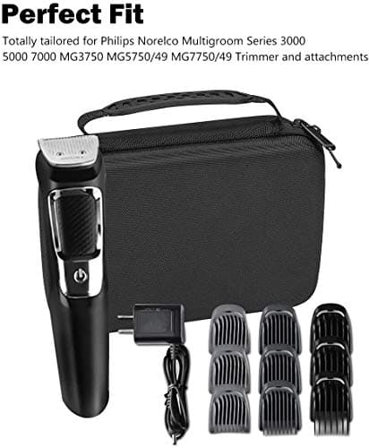 ProCase Hard Travel Case for Philips Norelco Multigroom -Black — view 3