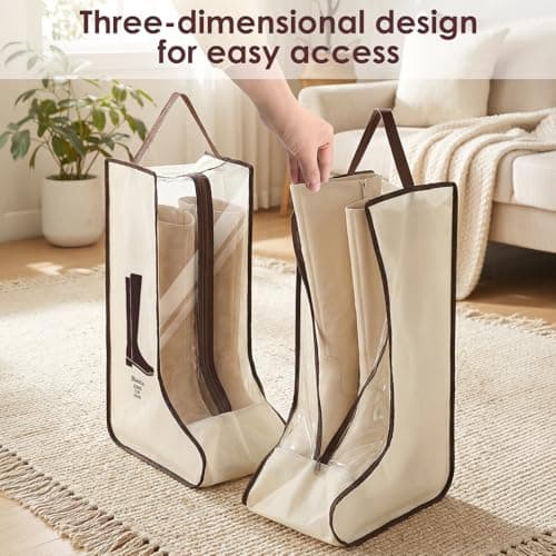 XLIUAX Large Portable Boots Storage Bag, Dust-Proof Boots Protector — view 5