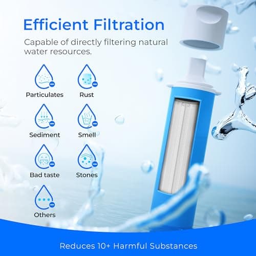 Waterdrop Portable Water Filter Straw for Camping, 0.1 Micron, 3 Pack — view 4
