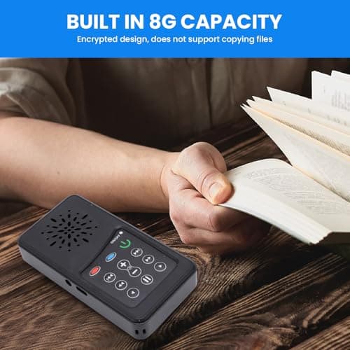 Aramox 8G Solar Powered Scripture Player, 500mAh (French A B, English — view 4