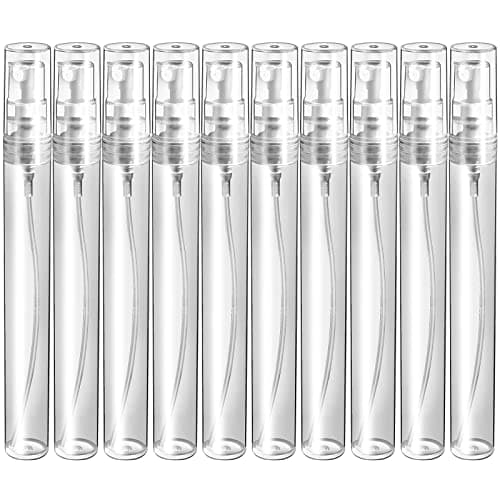 Fandamei Mini Spray Bottle, 10 Pack 10ml Plastic Spray Bottle, Fine Mist Refillable Perfume Bottle, Perfume Atomizer, Small Empty Sample Containers, Portable Travel Bottle
