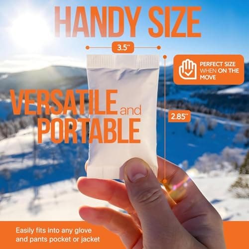 Disposable Hand Warmers Bulk Pack 50 Pairs (100 Warmers) 11+ Hour Air-Activated Hot Hands Hand Warmers Disposable - TSA Approved Pocket & Glove Warmers for Skiing (50 Pairs (100 Warmers)) — view 3