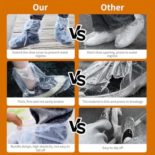 MAIXINNEW 30 Pcs Waterproof Shoe Covers Non Slip Boot Covers — view 5