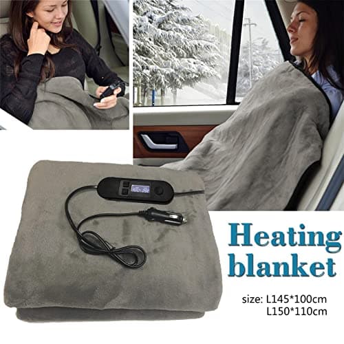 Car Heated Blanket - 12V Fleece Throw, Soft Warm Electric Blanket — view 3