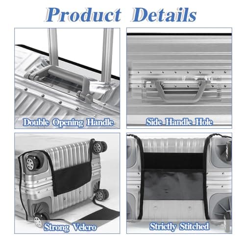 DIYJEP Clear Suitcase Cover Protectors with Luggage Tag(20in) — view 4