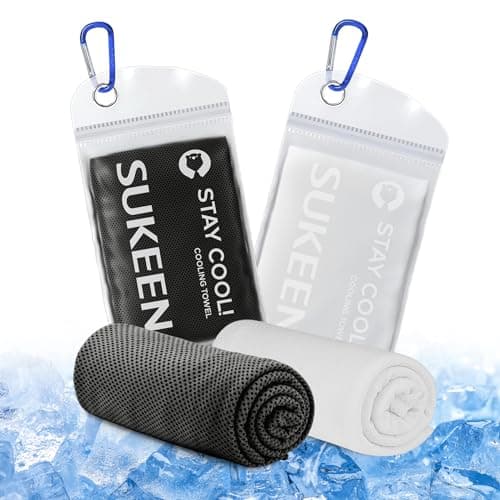 Sukeen Cooling Towel (40"x12"), Quick Dry Fitness Ice Towel for Gym, Golf, Yoga, Outdoor Work, Sports, Travel, Camping, Instant Cool for Neck and Face