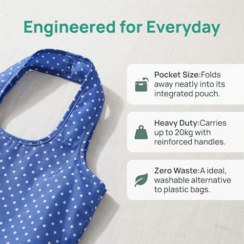 Foldable Shopping Bags, Reusable Shopping Bags Foldable(13.8 X 20 Inches) — view 6