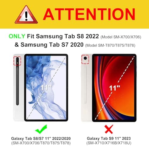 FINTIE Case for Samsung Galaxy Tab S7 11 Inch Tablet 2020 SM-870(Wi-Fi) SM-T875(4G) with Built-in S Pen Holder - Multi-Angle Viewing Folio Stand Cover with Pocket, Auto Wake/Sleep, Black — view 2