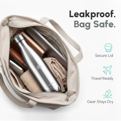 Insulated Stainless Steel Water Bottle 1 L Leakproof BPA Free — view 3