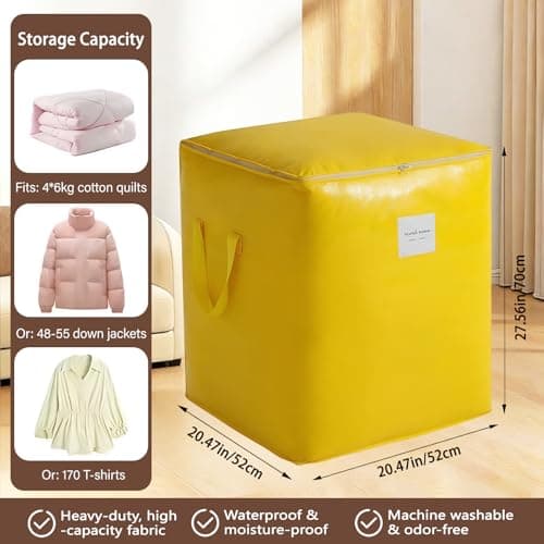 190 L Waterproof Storage Bag Yellow Durable Extra Large — view 6