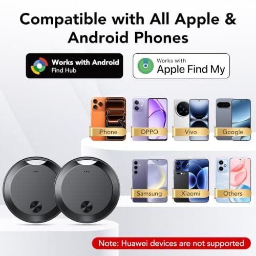 Air Tracker Tags Bluetooth Item Finder-4Pack，Compatible with Android(Find Hub) & iOS(Find My), Replaceable Battery, IP67 Waterproof, Suitable for Luggage, Bags, Wallets, Backpacks, Keys Tracking Tag — view 6