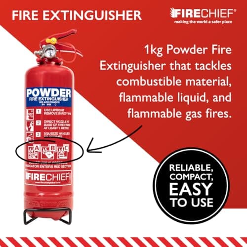 Firechief Travel Safety Kit - Home Fire Safety Pack - Caravan and Campervan Essentials - 1kg Powder Extinguisher Fire Blanket First Aid Kit - Car Essentials - Home & Travel Accessories Emergency Pack — view 2