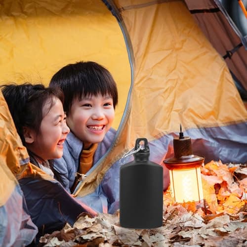 PRETYZOOM Travel Military Canteen 500ml Aluminium Alloy Black Hiking Bottle — view 5