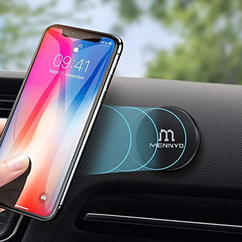 MENNYO Magnetic Phone Holder, 3 Pack Car Magnet Mount with Metal Plate Stick on Dashboard | Wall Magnet Sticker for iPhone 11/X/Xs/Xs Max/8 Samsung Galaxy S10/S9/S8/Note Huawei & Other Mobile Phones — view 2