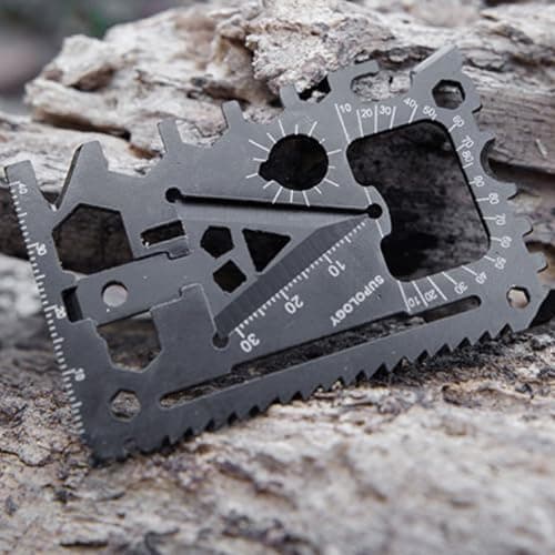GMBYLBY 18 in 1 Stainless Steels Multitool Card Credit Sized Wallet Multitool for Hiking Camping and Emergencies Situation Stainless Steels Credit Sized Portable Tool — view 5