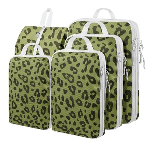Compression Packing Cubes, Travel Essentials Luggage Organizer bags for Suitcase, Durable Compression Travel Packing Cubes for Travel Suitcase Organization Carry on Backpack