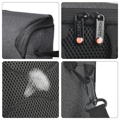 FOSOTO Waterproof Camera Bag Cases Compatible for Canon PowerShot G7X G9X SX740,Nikon A900 A10,Sony RX100 IV A6000,Fujifilm Instax Mini 11 / Mini 9 Travel Camera Bags with Removable Shoulder Strap — view 2