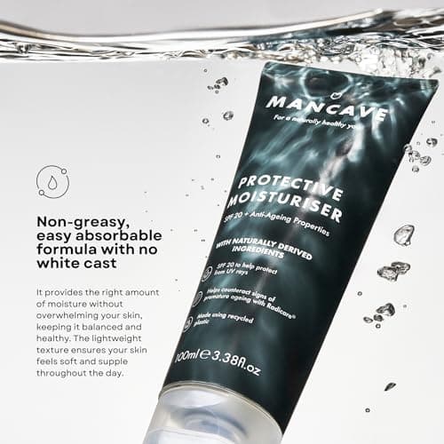 ManCave SPF 20 Anti-Ageing Moisturiser 100ml, Mens Face Moisturiser — view 3