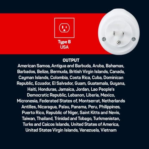 Go Travel UK to USA Plug Adapter with USB-A Port, earthed & compact — view 5