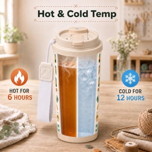 Crafting Lover Gift Tumbler 2-in-1 Lid Stainless Steel Coffee Tumbler — view 5