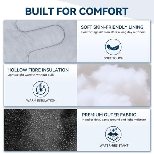 Clostnature Sleeping Bag for Adults and Kids, Lightweight Sleeping Bags — view 3