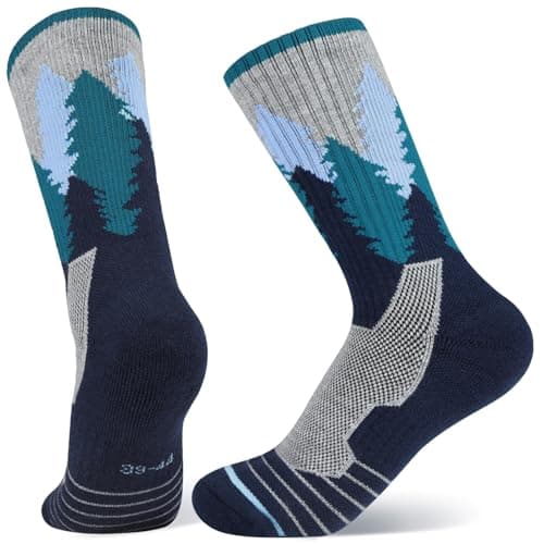 Queenshin Merino Wool Hiking Socks for Women Walking Thermal Thick Warm