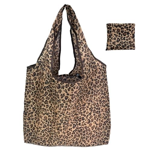 ZXTGBQ Large Foldable Shopping Bag In Pouch, Reusable Ladies ShoppingBag, Recycled Grocery Bags, Lightweight Handbag, Eco Tote ShopperBag, Portability FoldableBags For Daily Use, Travel, Picnic