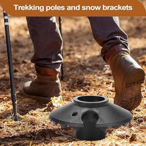Trekking Pole Baskets Replacement - 2Pc Mud Snow Blockers Accessories Walking Sticks Tip Set | Universal Removable Protective Caps For Hiking Poles Trekking Sticks Outdoor — view 3